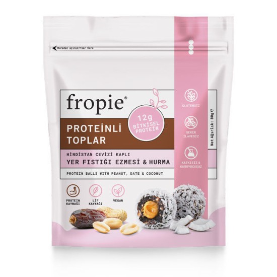 Fropie Yer Fıstığı Ezmeli Protein Topları 80GR