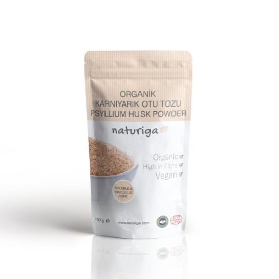 Naturiga Organik Karnıyarık Otu Tohumu Tozu 100 gr - Psyllium Husk