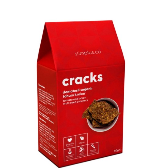 Domates Soğanlı Glutensiz Vegan Tohum Kraker Cracks 50gr