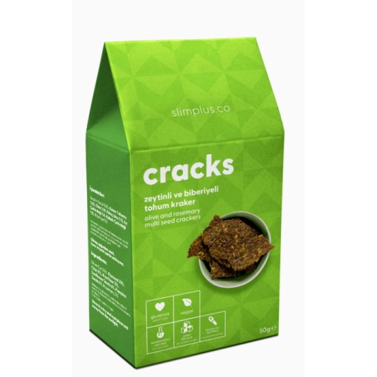 Zeytin Biberiyeli Glutensiz Vegan Tohum Kraker Cracks 50gr