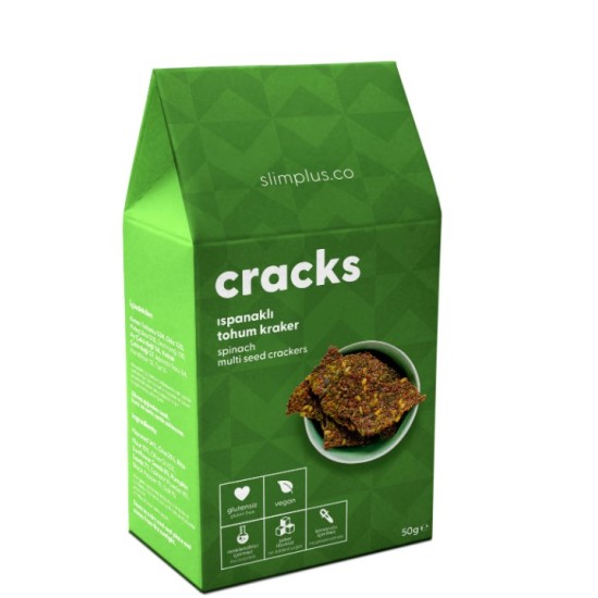 Ispanaklı Glutensiz Vegan Tohum Kraker Cracks 50gr